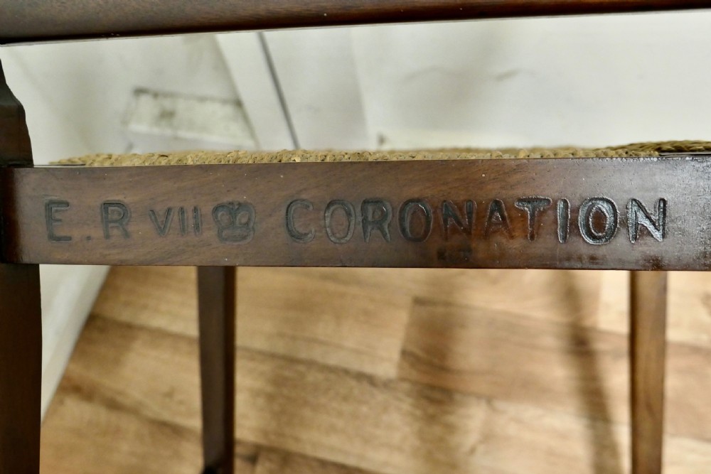 1901 E.R VII Coronation Chair in Cotswold Country Oak View IV