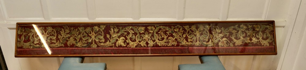Very Large Hand Embroidered Fringed Pelmet 