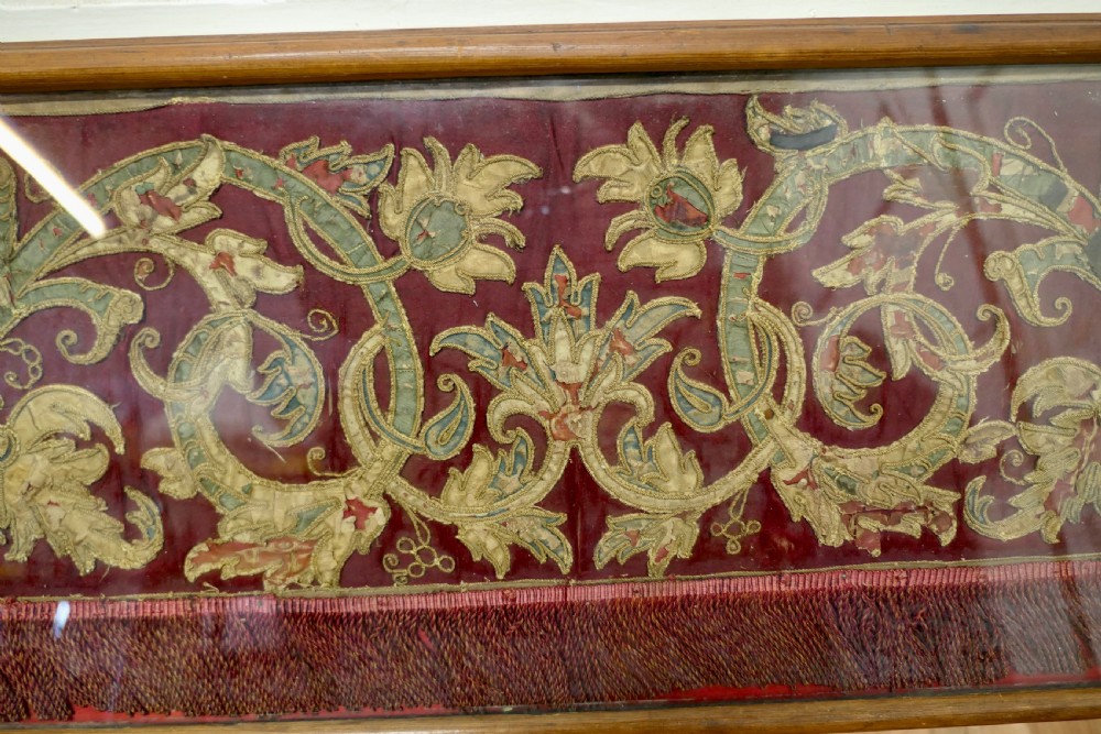 Very Large Hand Embroidered Fringed Pelmet  View IV