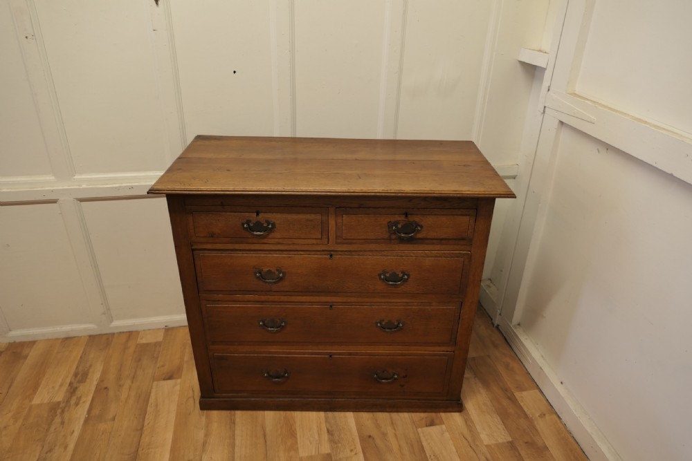 Arts and Crafts Golden Oak Chest of Drawers  View II