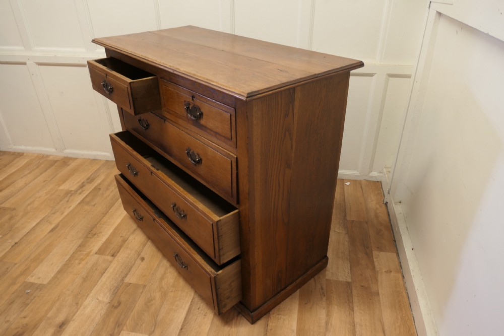 Arts and Crafts Golden Oak Chest of Drawers  View V