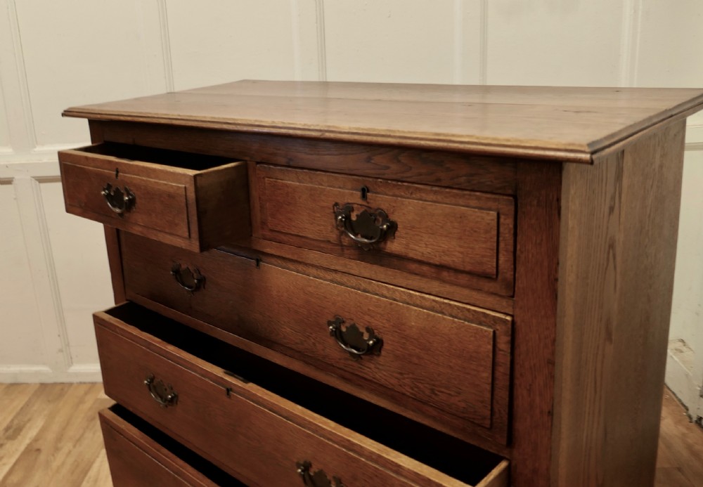 Arts and Crafts Golden Oak Chest of Drawers  View VI