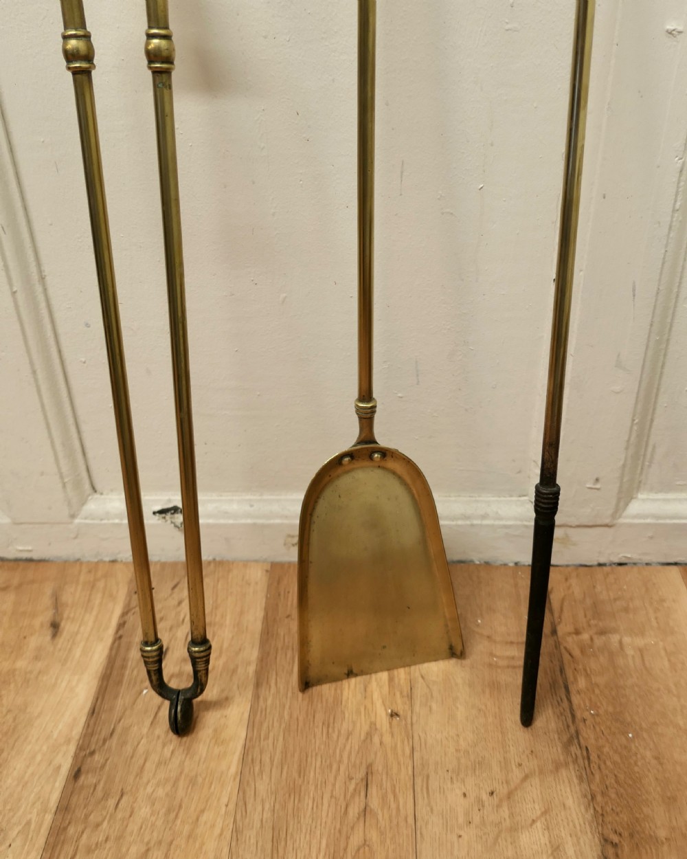 19th Century Set of Fireside Tools and a Coal Bucket View III