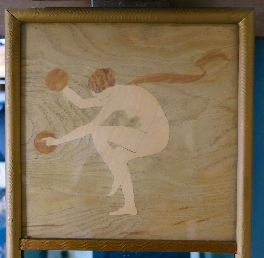 Arts and Crafts Marquetry Wall Mirror from the Rowley Gallery, by W A Chase View IV
