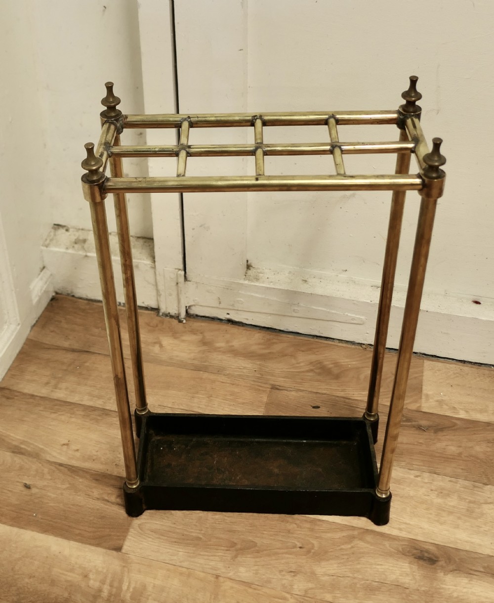 Victorian Brass and Cast Iron Umbrella Stand or Stick Stand