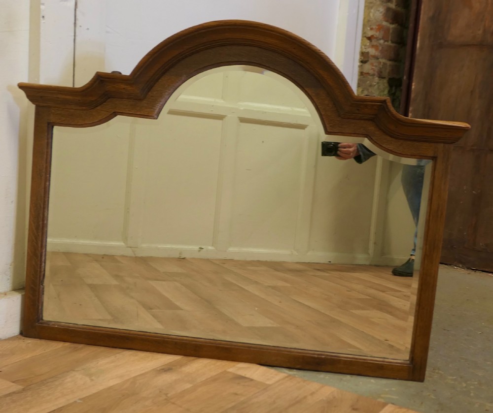 Arts and Crafts Golden Oak Wall Mirror