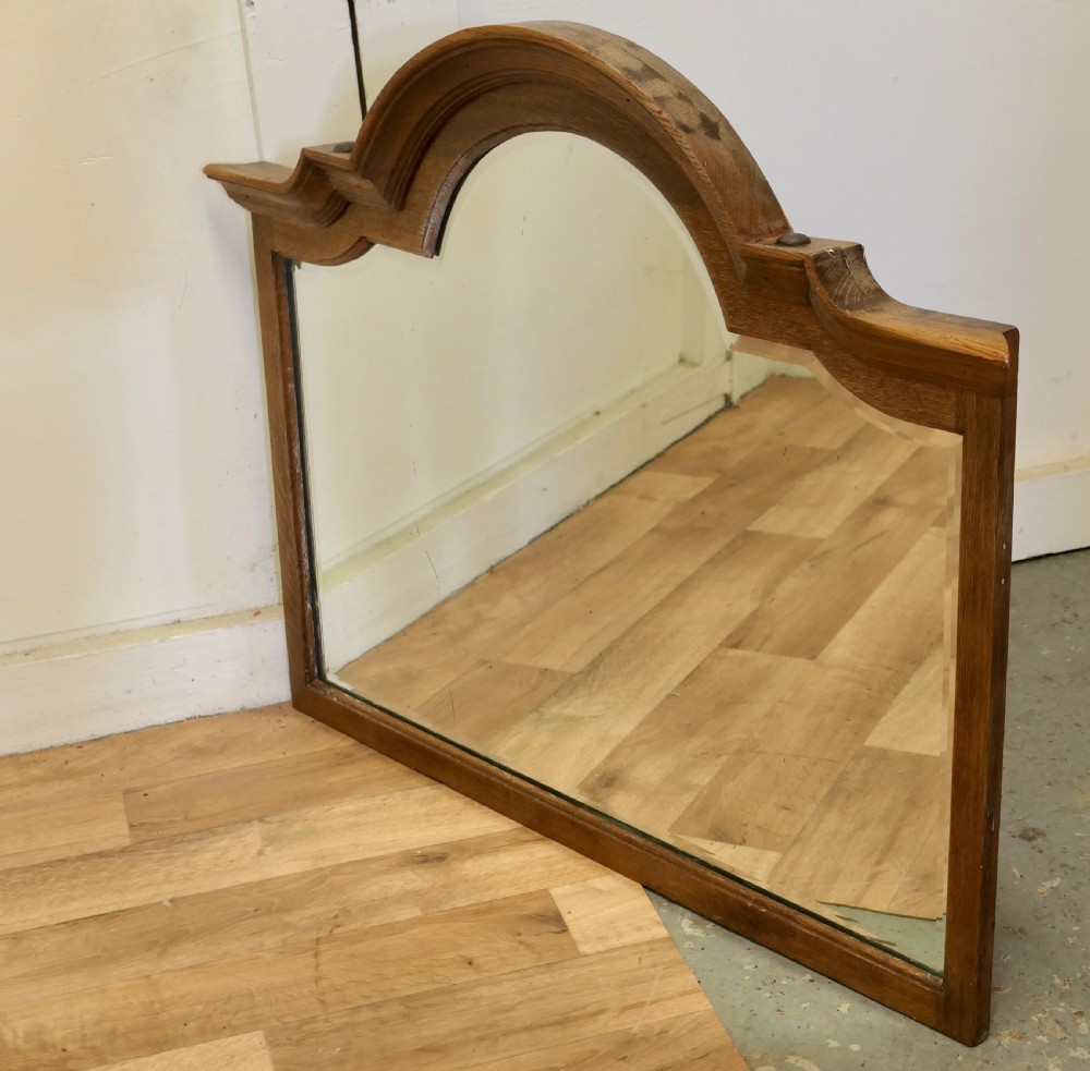 Arts and Crafts Golden Oak Wall Mirror View III