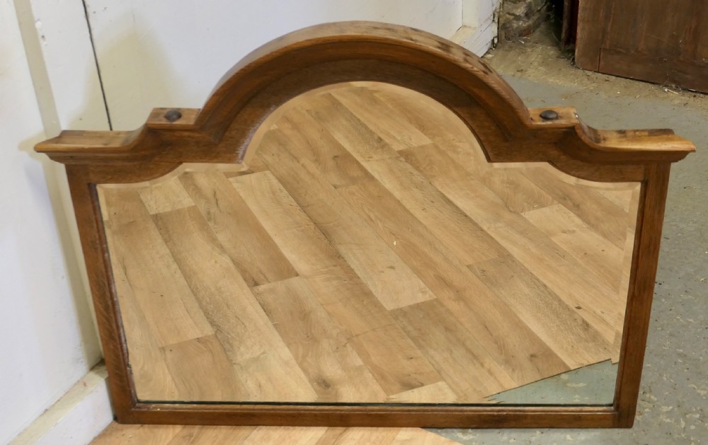 Arts and Crafts Golden Oak Wall Mirror View IV