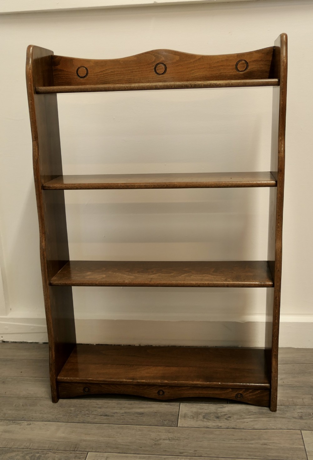 Arts and Crafts Golden Oak Open Front Bookcase.