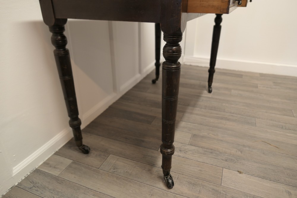 An Elegant Edwardian Pine Writing Table by Shoolbred View VII