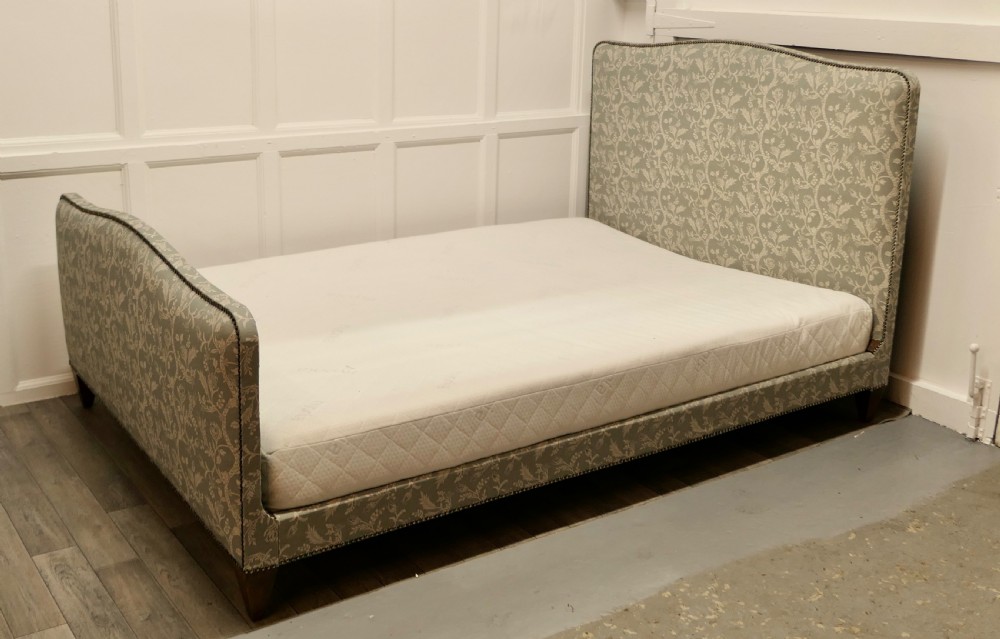 Charming 19th Century French Upholstered Double Bed View III