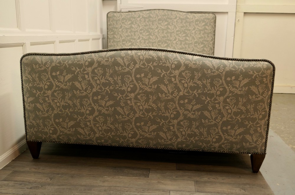 Charming 19th Century French Upholstered Double Bed View V