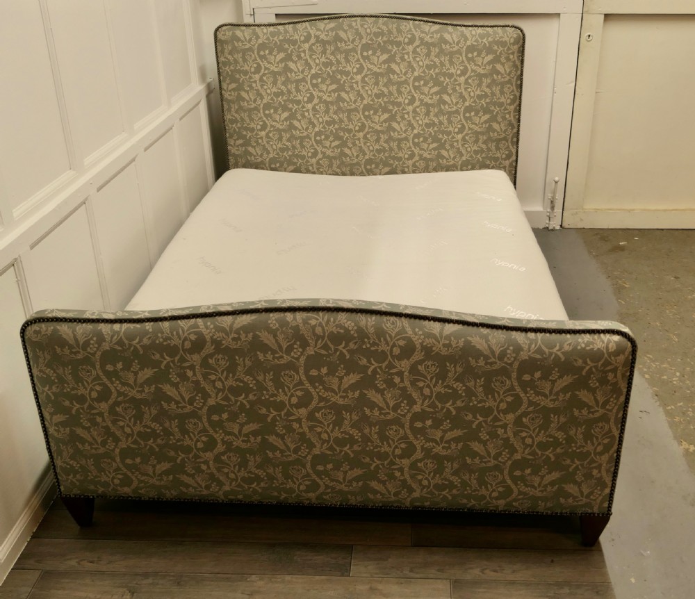 Charming 19th Century French Upholstered Double Bed View VI