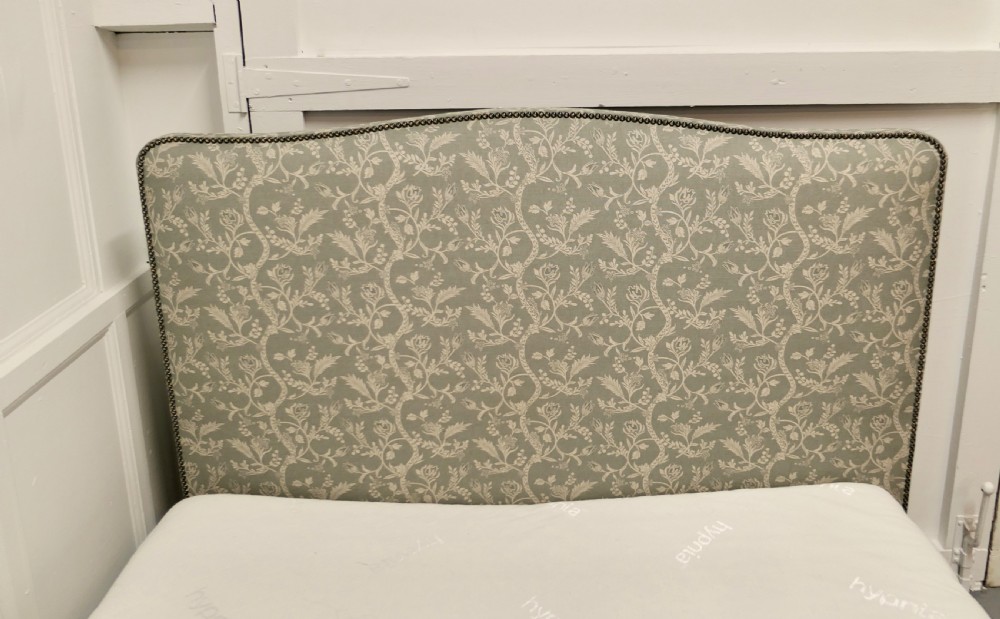 Charming 19th Century French Upholstered Double Bed View VII