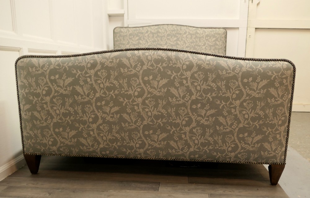 Charming 19th Century French Upholstered Double Bed View VIII