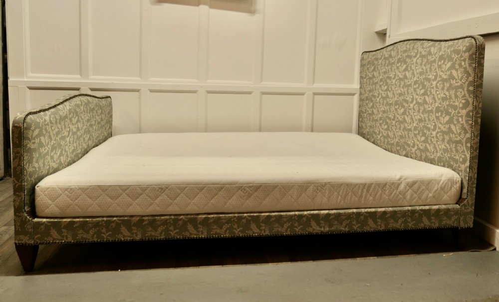 Charming 19th Century French Upholstered Double Bed View IX