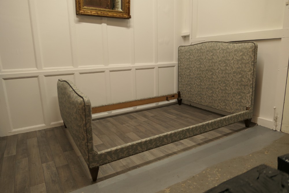 Charming 19th Century French Upholstered Double Bed View XII