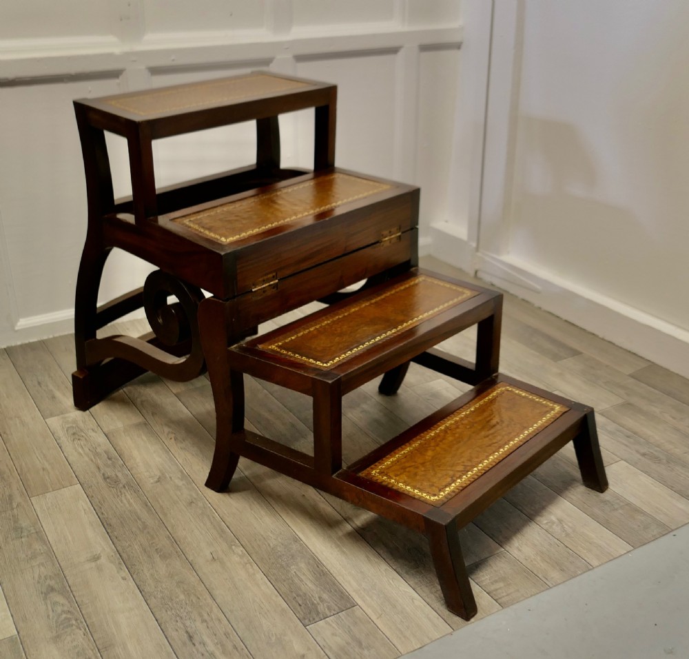 Large Metamorphic Library Chair or Library Steps  View V