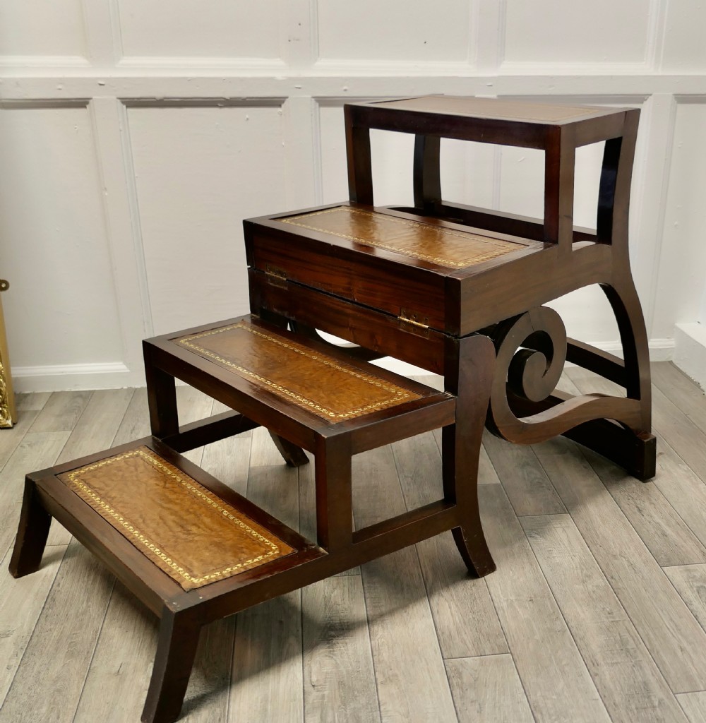 Large Metamorphic Library Chair or Library Steps  View VII