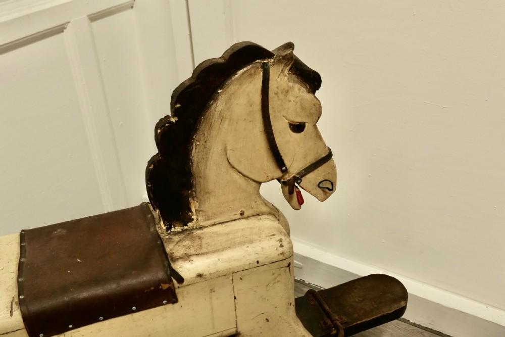 A 1920s Wooden Rocking Horse View IV