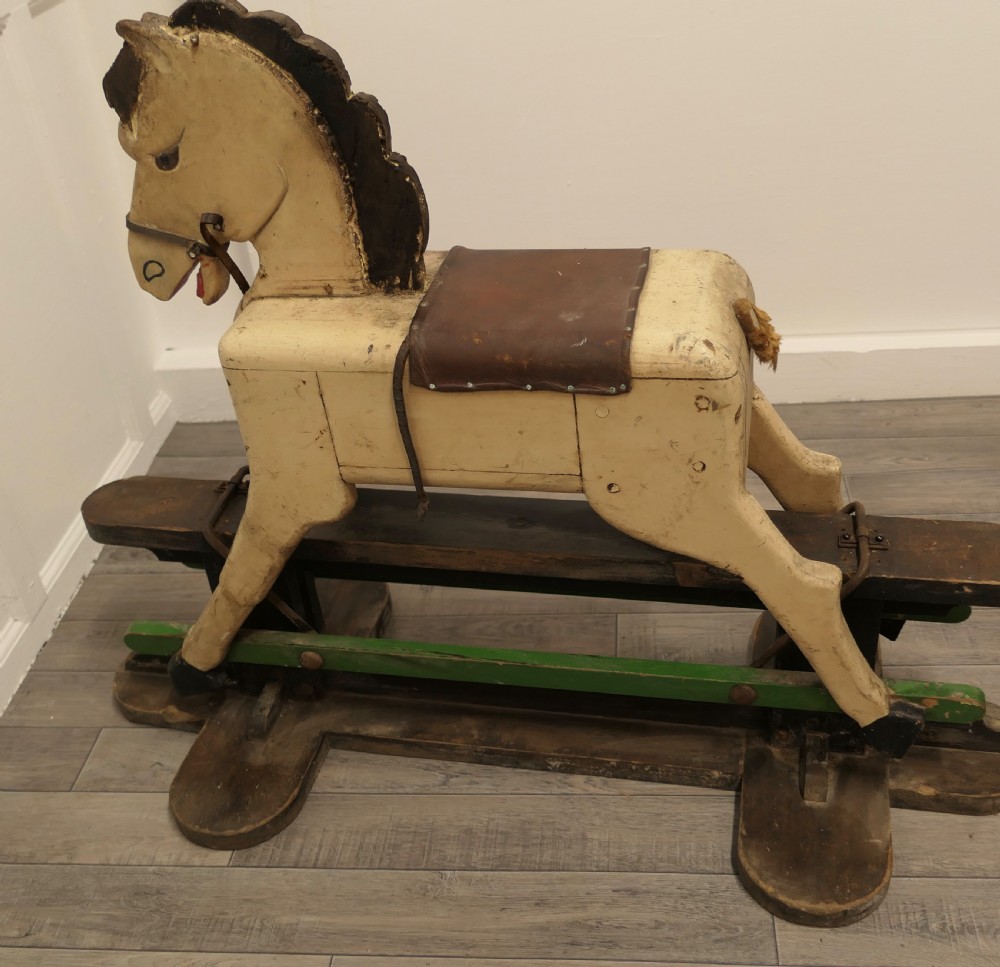 A 1920s Wooden Rocking Horse View VI