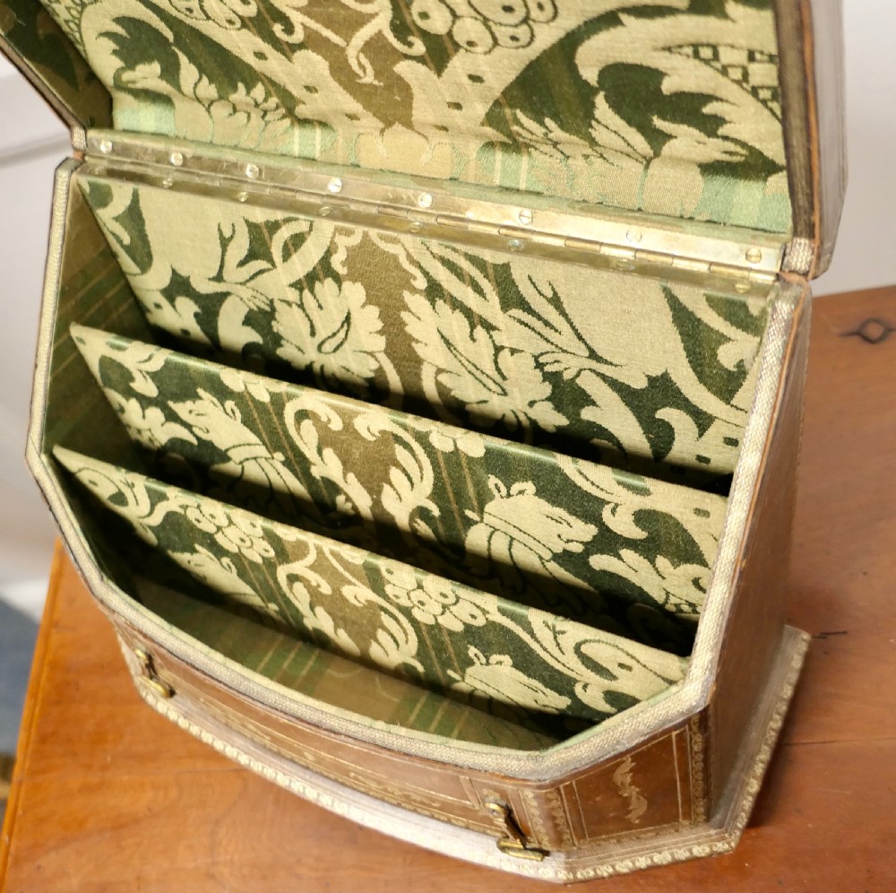 French Tooled Leather Stationary or Letter Box View V