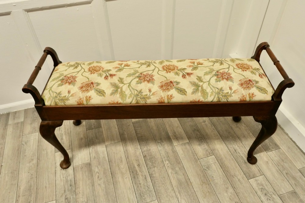 Victorian Walnut Window Seat, Duet Stool View II