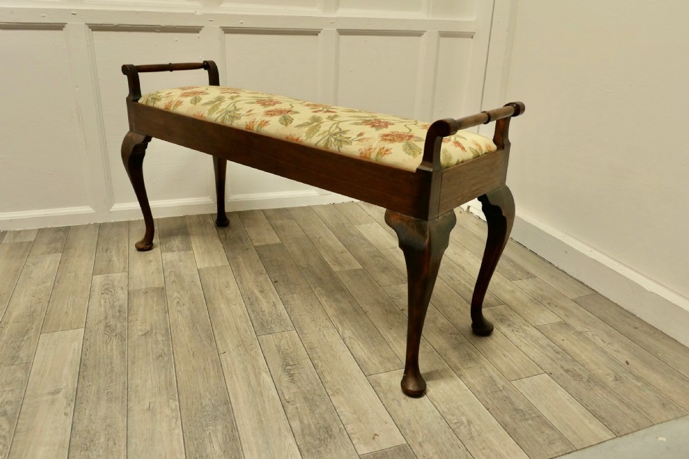 Victorian Walnut Window Seat, Duet Stool View III
