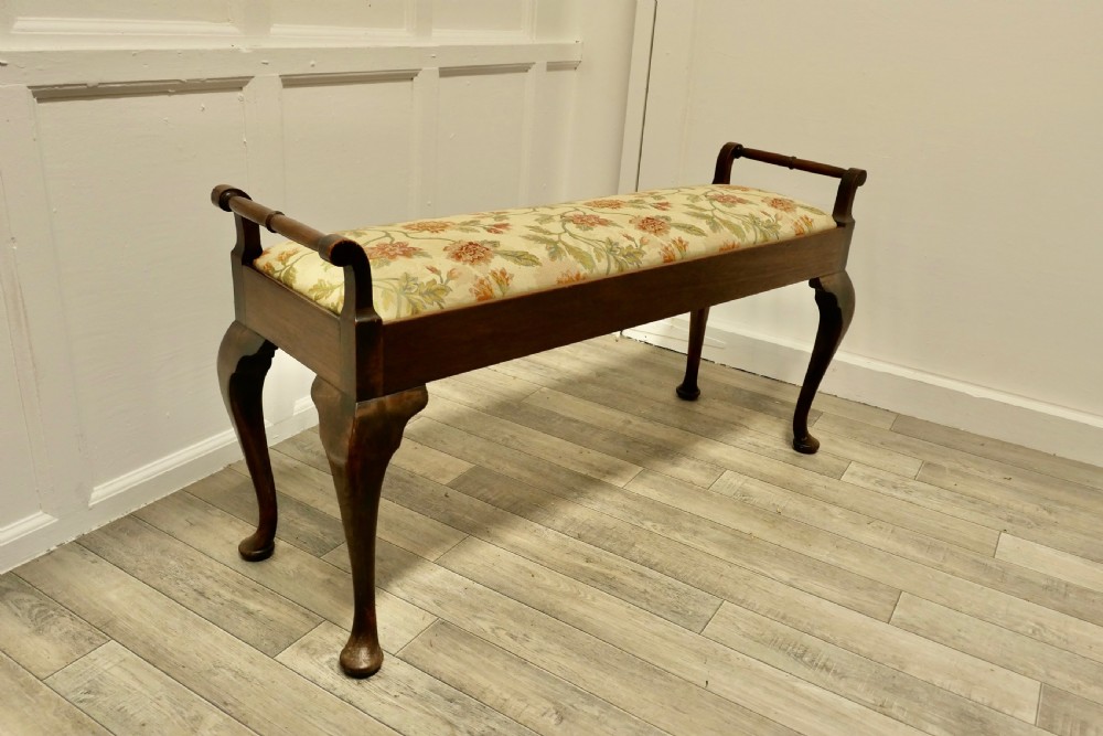 Victorian Walnut Window Seat, Duet Stool View IV