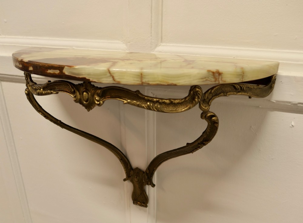 Charming, French Marble Console Wall Shelf