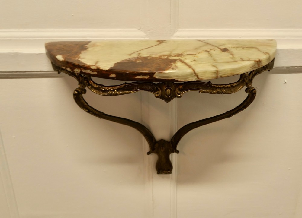 Charming, French Marble Console Wall Shelf View III