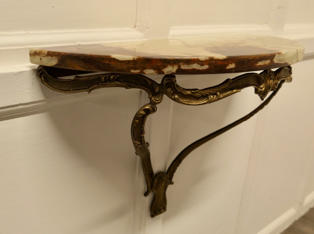 Charming, French Marble Console Wall Shelf View V