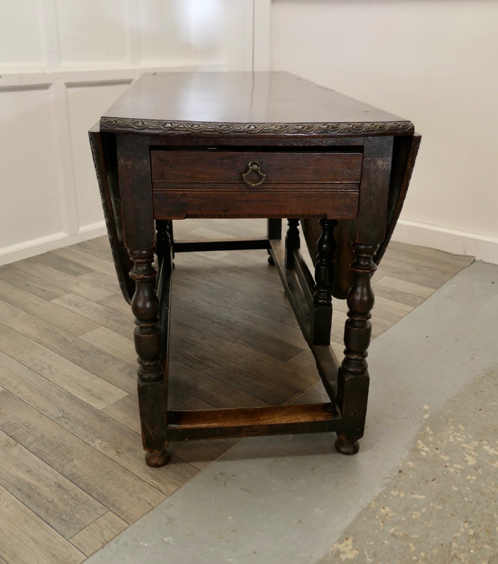 Large 18th Century Oak Gate Leg Dining Table View VIII