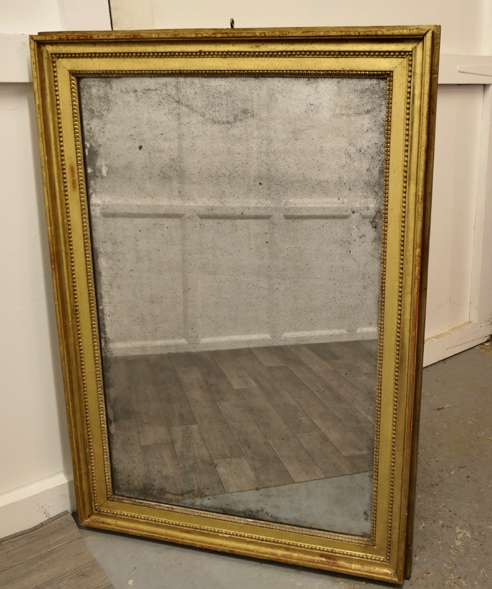 18th Century French Gilt Rectangular Wall Mirror View II