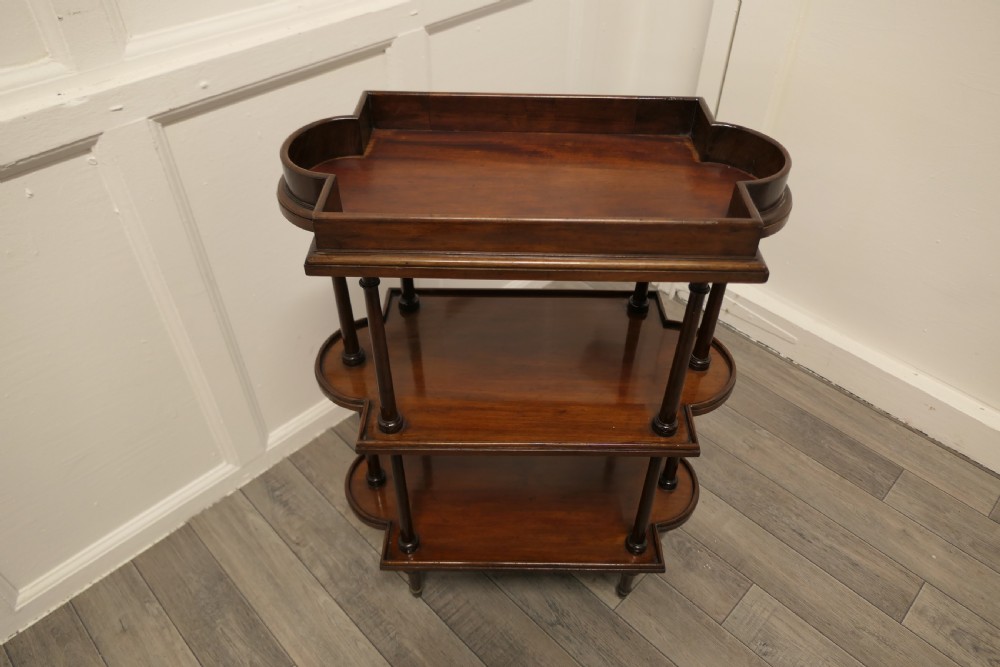 French Walnut 3 Tier Etagere or Occasional Table View III