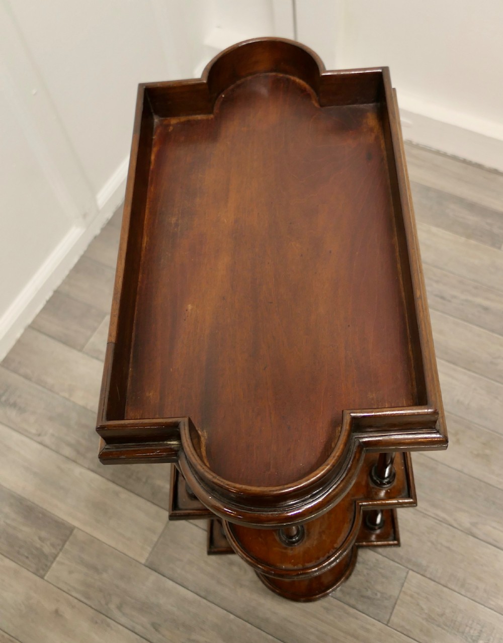 French Walnut 3 Tier Etagere or Occasional Table View VII