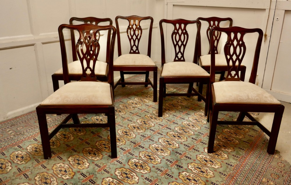 A Set of 6 Good Quality Chippendale Style  Dining Chairs  View III