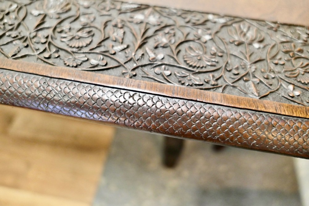 Carved Extending Table and 6 Matching Carver Chairs View VIII