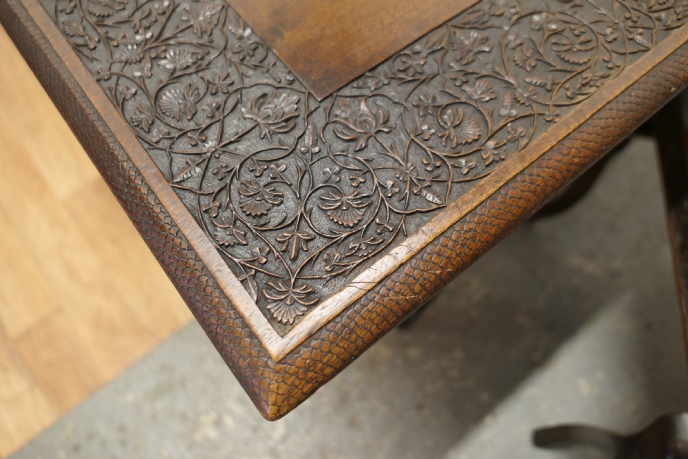 Carved Extending Table and 6 Matching Carver Chairs View XI