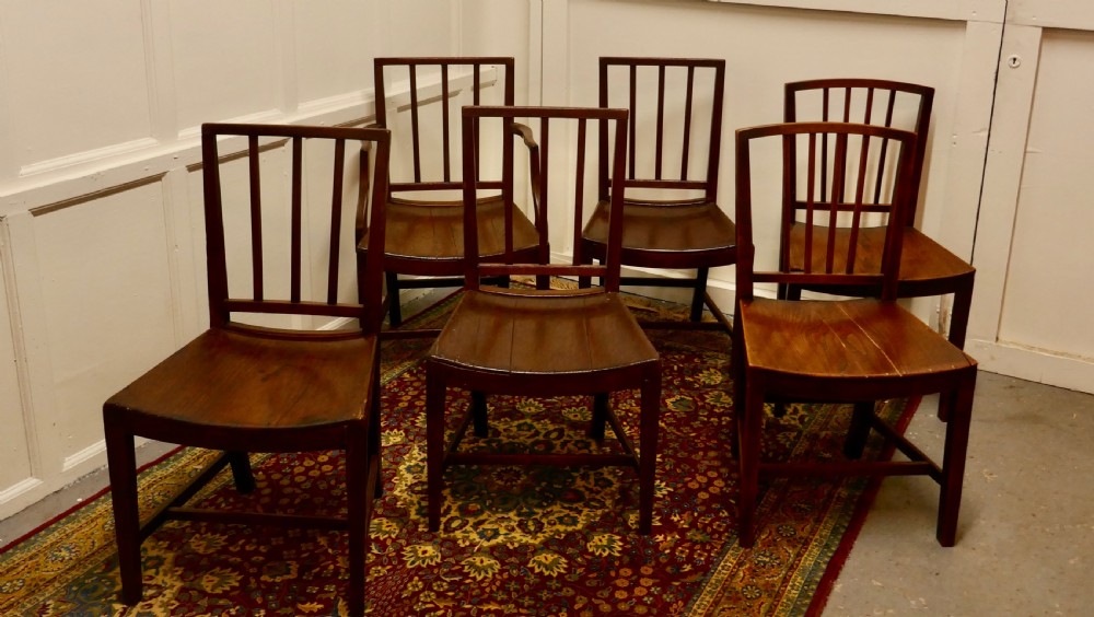 Near Set of 6 Georgian Style Country Chairs, View II