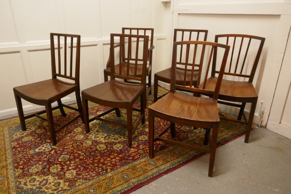 Near Set of 6 Georgian Style Country Chairs, View III