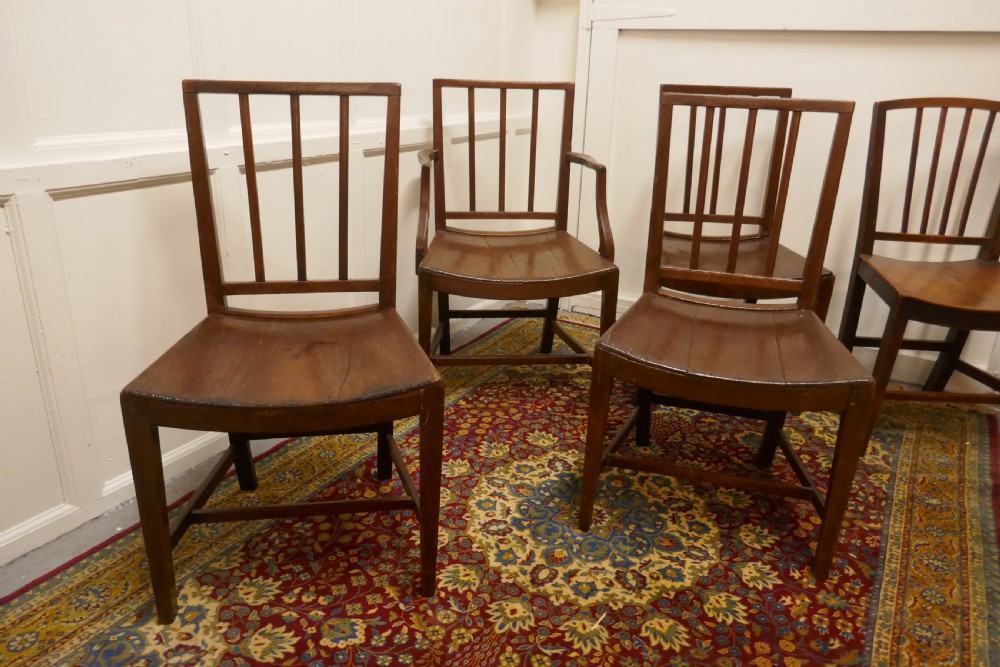 Near Set of 6 Georgian Style Country Chairs, View V