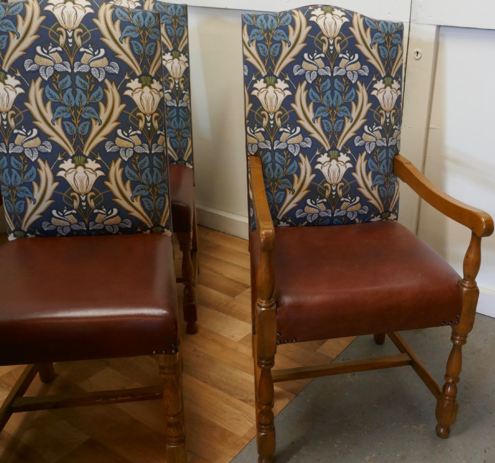A Set of Eight Arts & Crafts Golden Oak Dining Chairs  View III