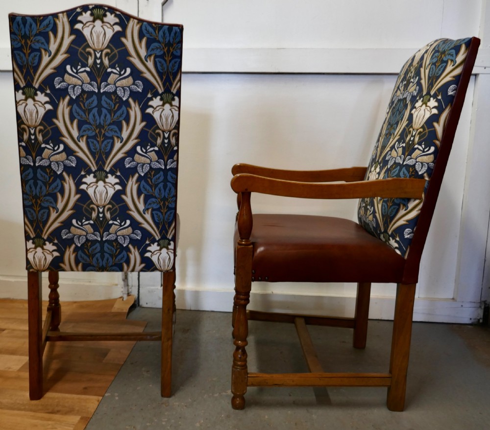 A Set of Eight Arts & Crafts Golden Oak Dining Chairs  View IX