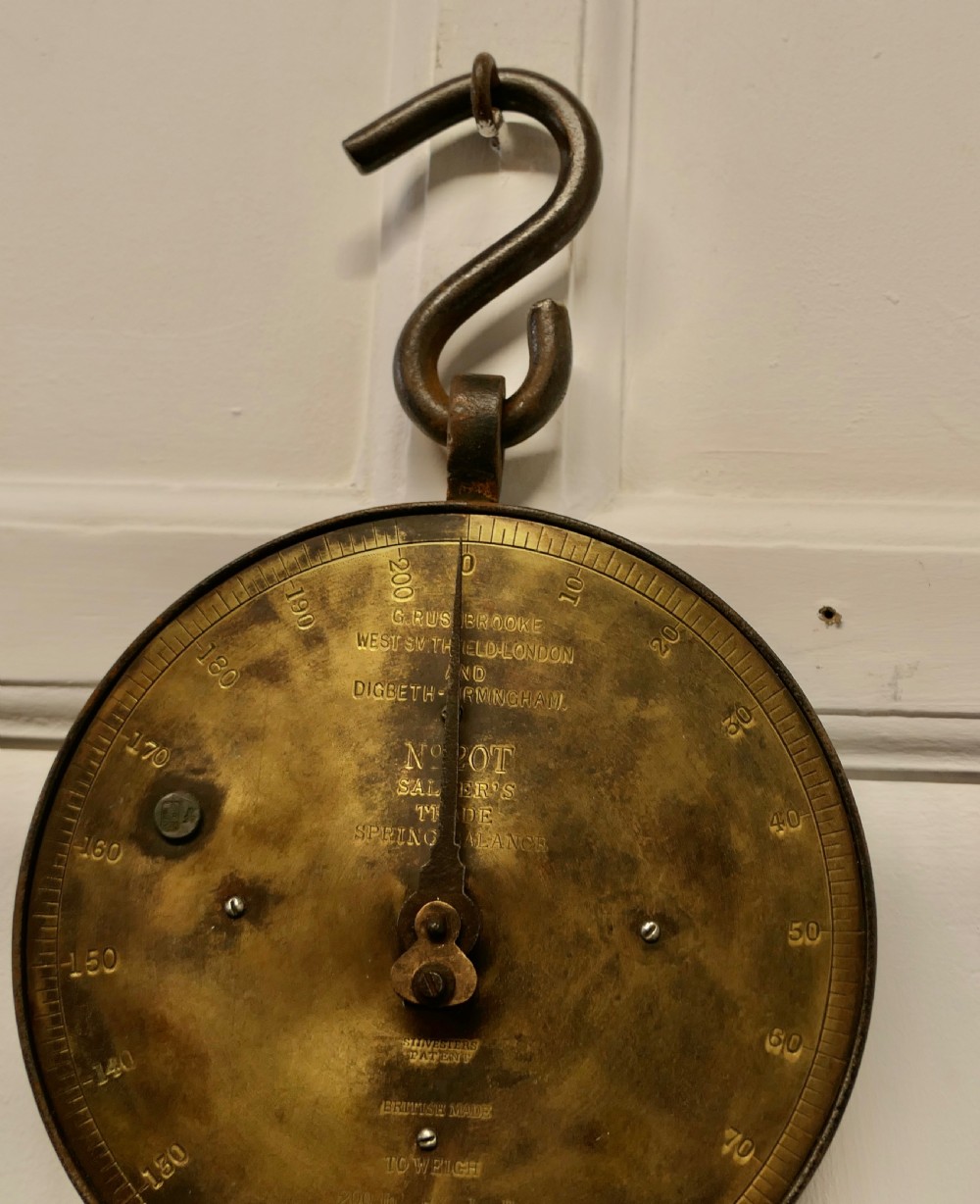 Vintage Salter Spring Balance 200lbs No. 20T  Weighing Scales  View III
