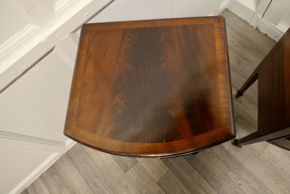  A Beautiful Pair of Flame Mahogany Bedside Cupboards   View V