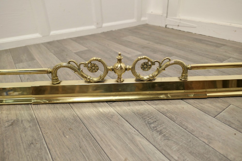 An Art Nouveau Victorian Extending Brass Fender  View III