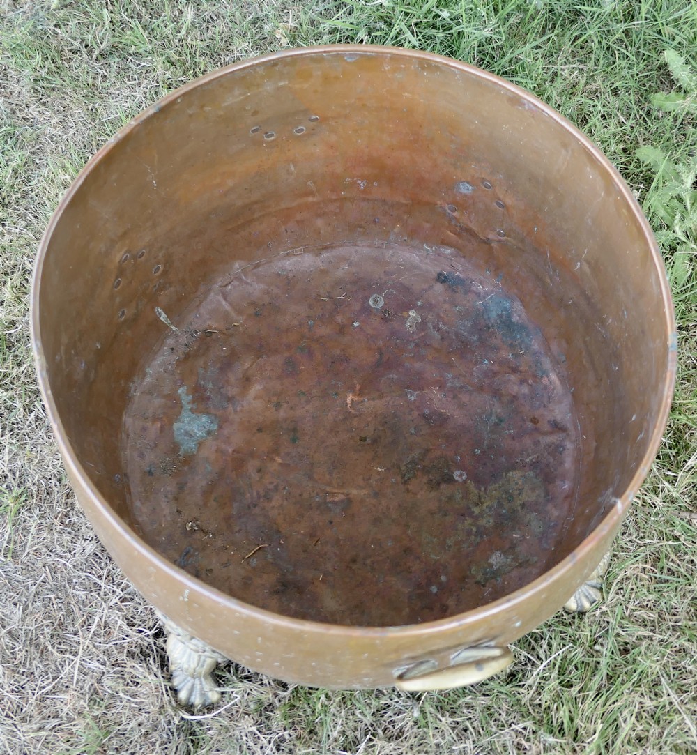 Large 19th Century Arts and Crafts Copper Log Bin or Planter View IV