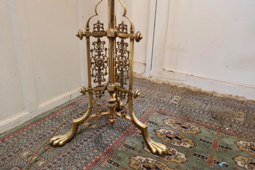 Superb French Brass Art Nouveau Telescopic Standard Lamp View III