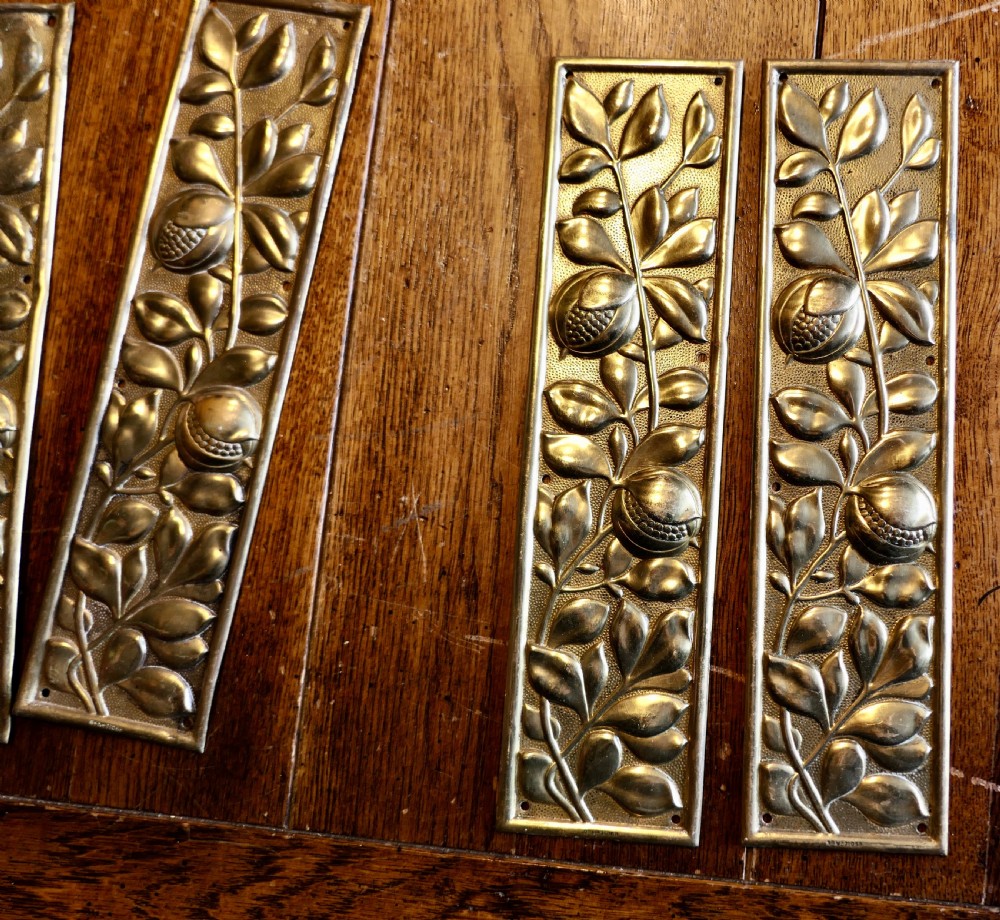 Keswick Design Style Arts and Crafts Brass Door Finger Plates, Door-furniture  View II